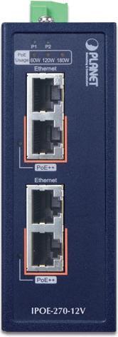 Actual product image Planet IP30 Industrial 2-Port (4 ports)