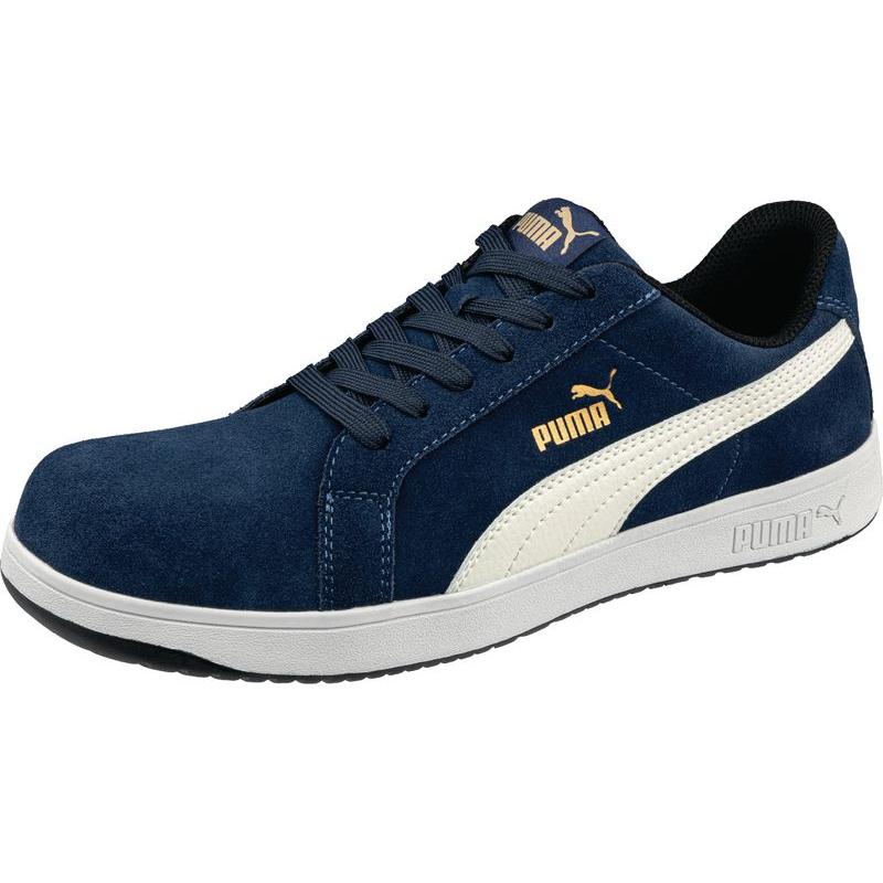 Puma, Sicherheitsschuhe, Iconic Suede Navy Low S1P (S1P, 39)