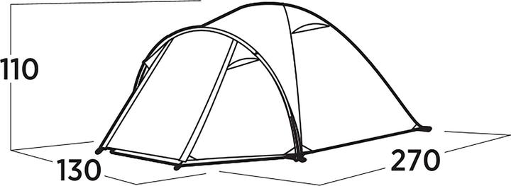 Actual product image Easy Camp Kuppelzelt Setesdal 2 (olivgr?n, mit Tunnel-Vorbau, Modell 2025) (Dome tent, 3 kg, 2 persons)