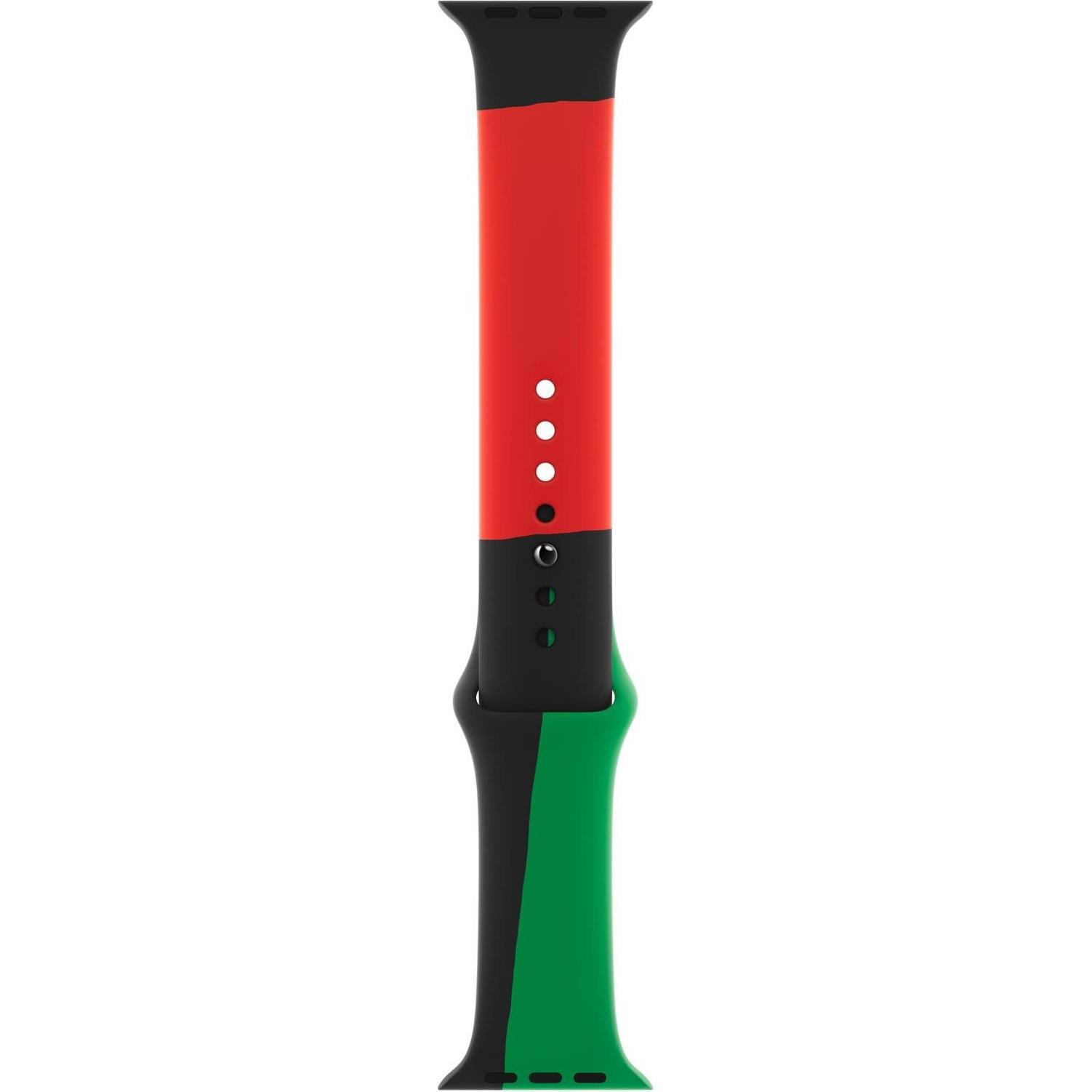 Apple Sportarmband (45 mm, Fluorelastomer, Apple Watch Series 9), Uhrenarmband, Mehrfarbig