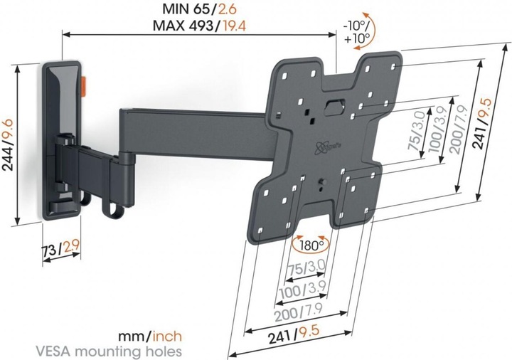 Actual product image Vogels TVM 3245 (Wall, 43", 15 kg)