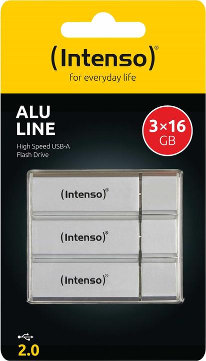 Image du produit Intenso 3521473 Clé USB 16 Go USB type A 2.0 Argent (16 Go, USB-A)