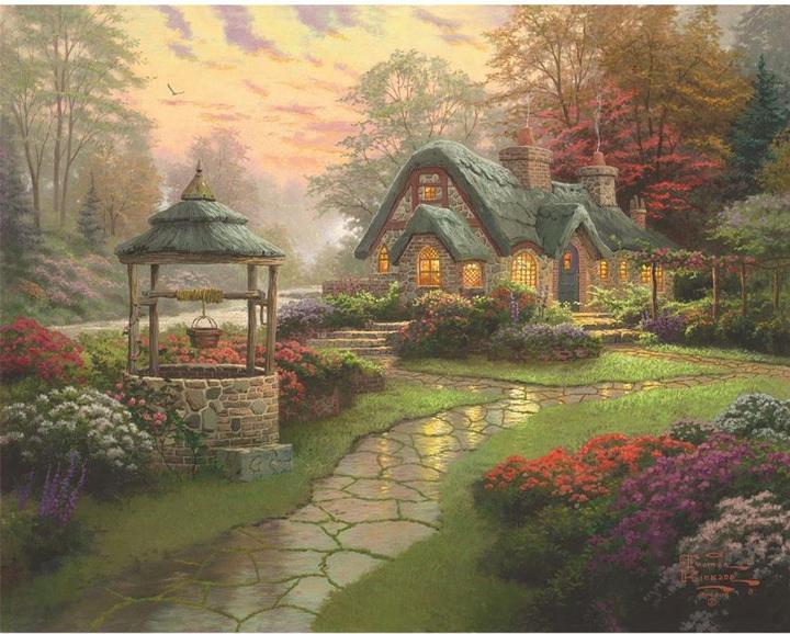 Produktbild Schmidt Spiele Thomas Kinkade: Haus mit Brunnen (1000 Teile)