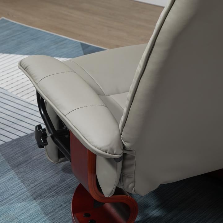 Produktbild Homcom Relaxsessel Kunstleder, Schaumstoff Grau