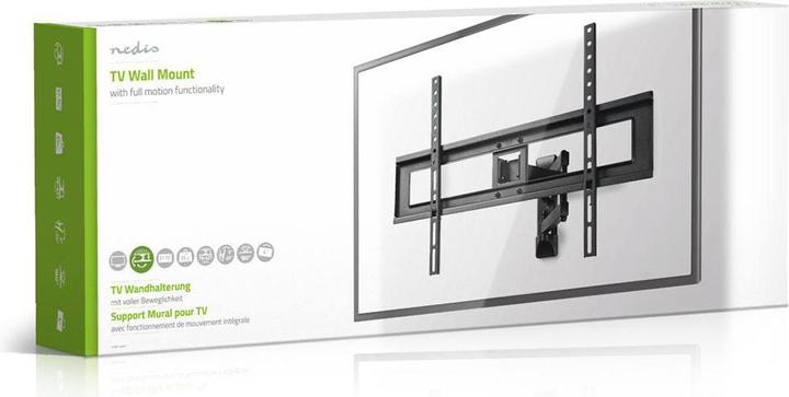 Produktbild Nedis Vollbewegliche TV-Wandhalterung - 37 – 70" - Max. 25 kg - 3 Drehpunkte - Neigen, Schwenken u (Wand, 70", 25 kg)