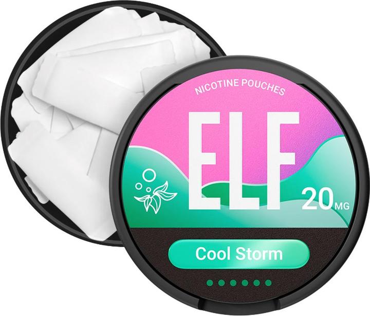 Actual product image Elfbar ELF Snus Cool Storm 20mg (Nicotine Pouches, 20 mg)