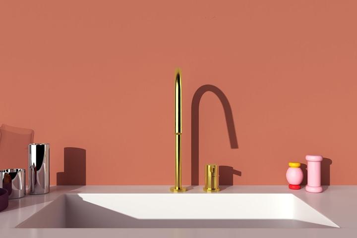 Actual product image Ideal Standard Two-hole kitchen faucet with high spout, swivel, self-cleaning aerator, backflow prevention