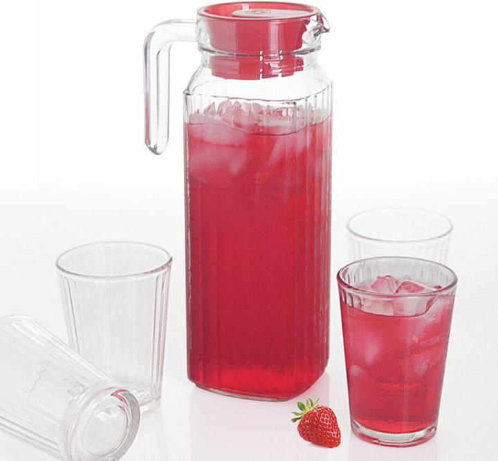 Produktbild Excellent Houseware Glaskrug und 4x TrinkglÃ¤ser im Set (0.20 l)