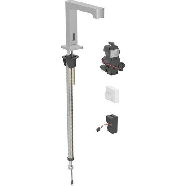 Geberit, Badarmatur, Brenta Waschtischarmatur, Ausladung 195mm, ohne Mischer, Netzbetrieb, für UP-Funktionsbox