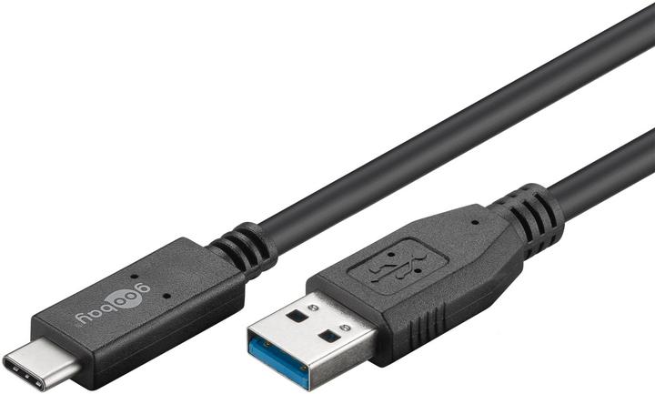 Produktbild Goobay USB-C™ Kabel USB 3.1 Generation 2, 3A, schwarz, 0.5 m (0.50 m, USB 3.1, 20 W)