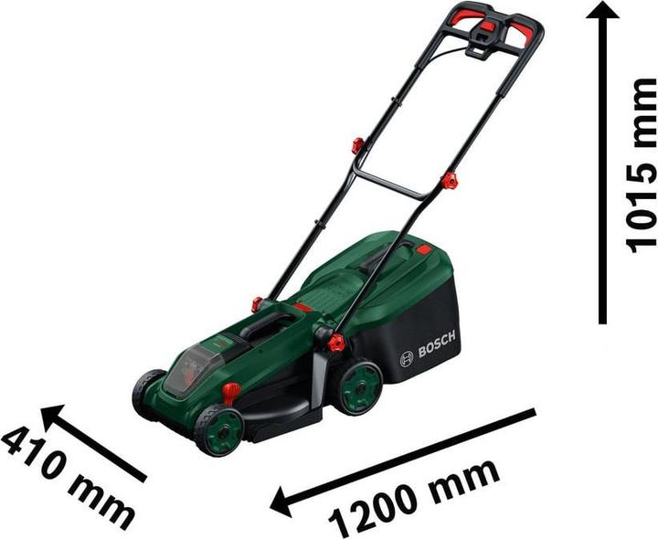 Image du produit Bosch Hausgeräte Rotak 18V-34 Set Akku-Rasenmäher (Fonctionnement sur batterie)
