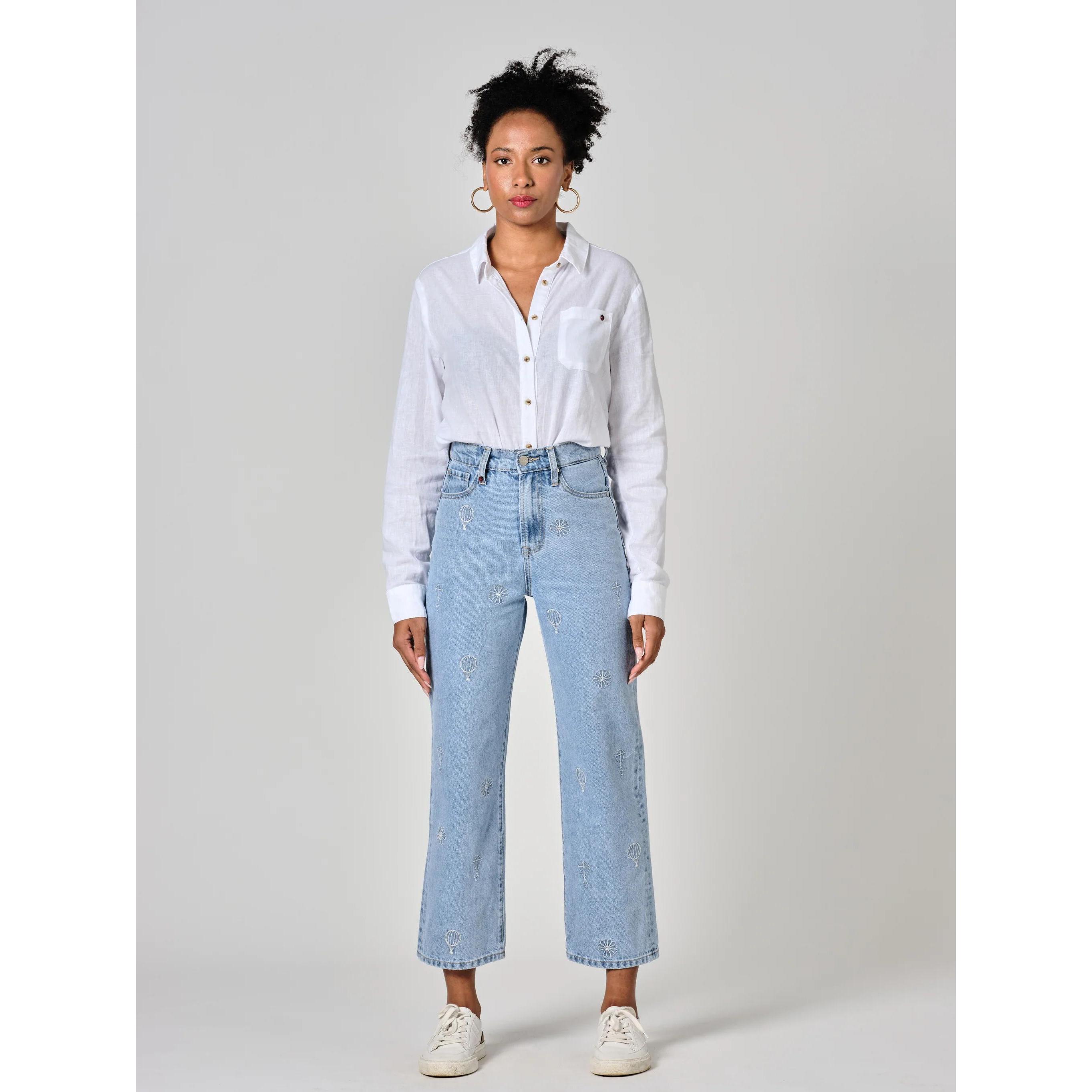 Thumbnail - F.A.M. Paris, Damen, Jeans, Pola Embro, Blau, (27)
