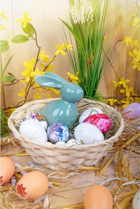 Productafbeelding Idena Plastic eieren 6cm 100 stuks wit met hanger