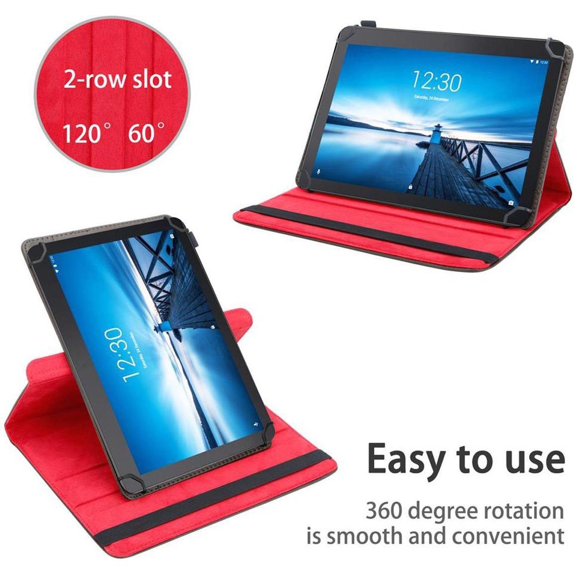 Thumbnail - Cadorabo Tablet Hülle Universal 360 (Tab E10), Tablet Hülle, Braun