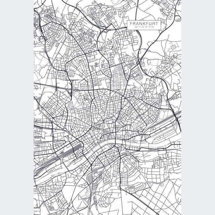 Produktbild Trenddeko Stadtplan Frankfurt (192 x 260 cm)