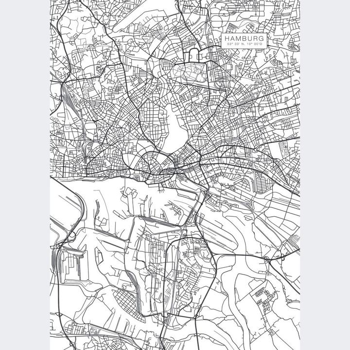 Actual product image Trenddeko Hamburg city map (192 x 260 cm)