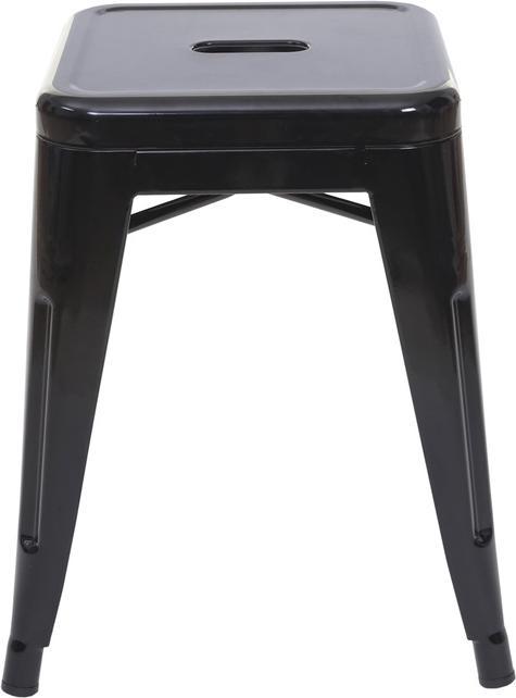Actual product image Mendler Stool HWC-A73, seat stool, metal industrial design stackable black