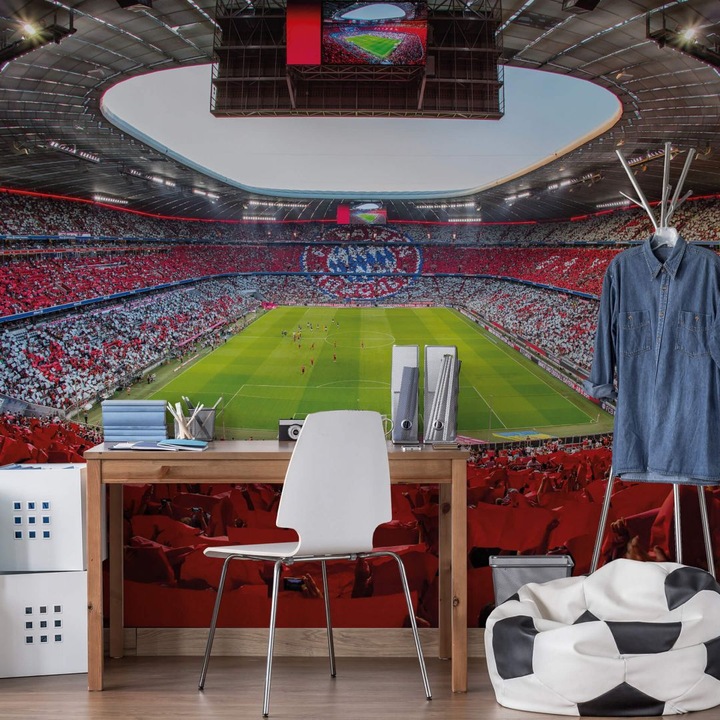 Produktbild FC Bayern München FCB Stadion Rot Weiss (432 x 300 cm)