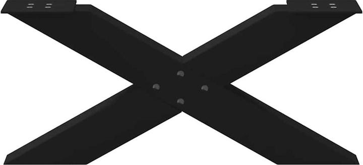 Image du produit vidaXL Pieds de table basse en X 2 pcs. noir 70x(30-31) cm acier Pied de table