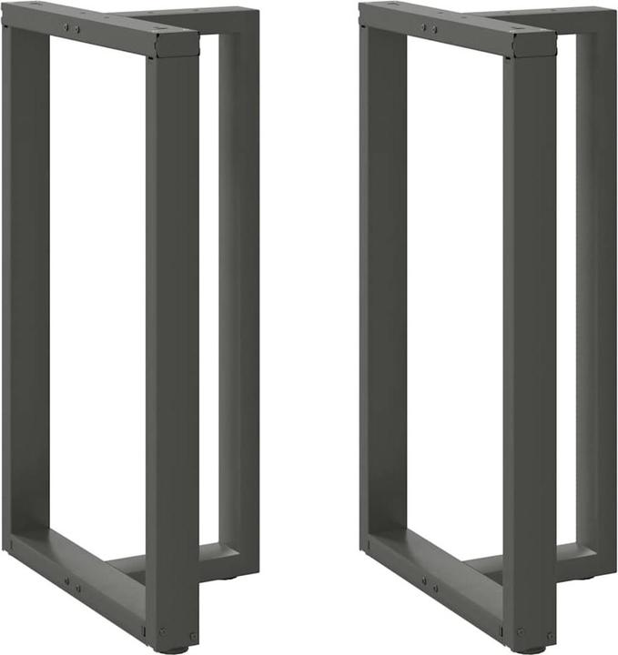 vidaXL Gambe del tavolo da bar a forma di T 2 pz. Antracite 60x35x(101-102) cm Acciaio
