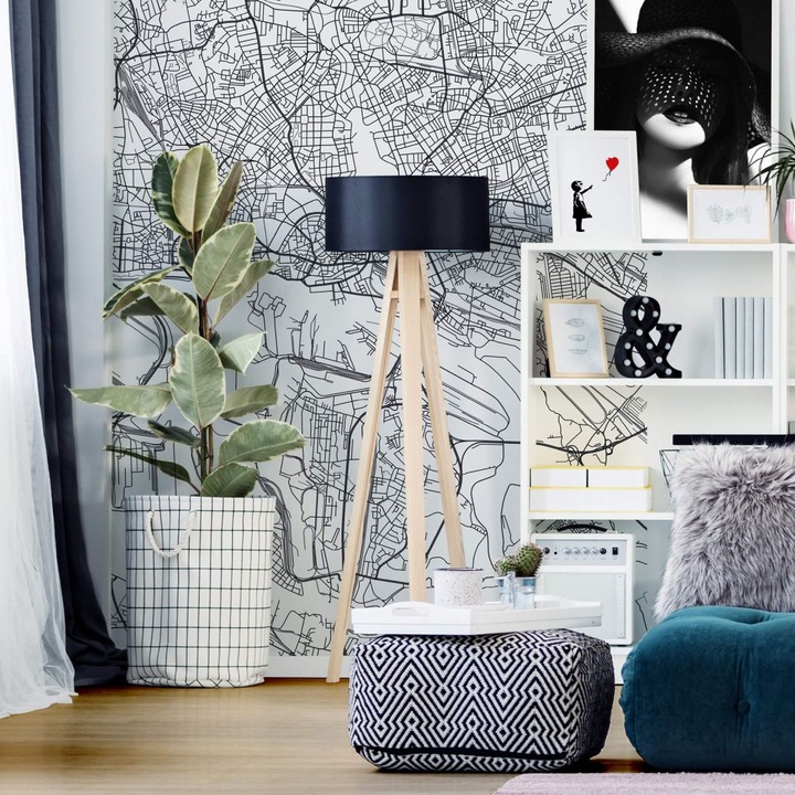 Actual product image Trenddeko Hamburg city map (240 x 350 cm)