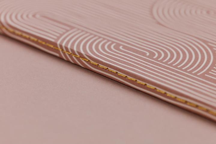 Actual product image Clairefontaine sewn notebook 64 lined pages terracotta (9 x 14 cm, Lined, Soft cover)