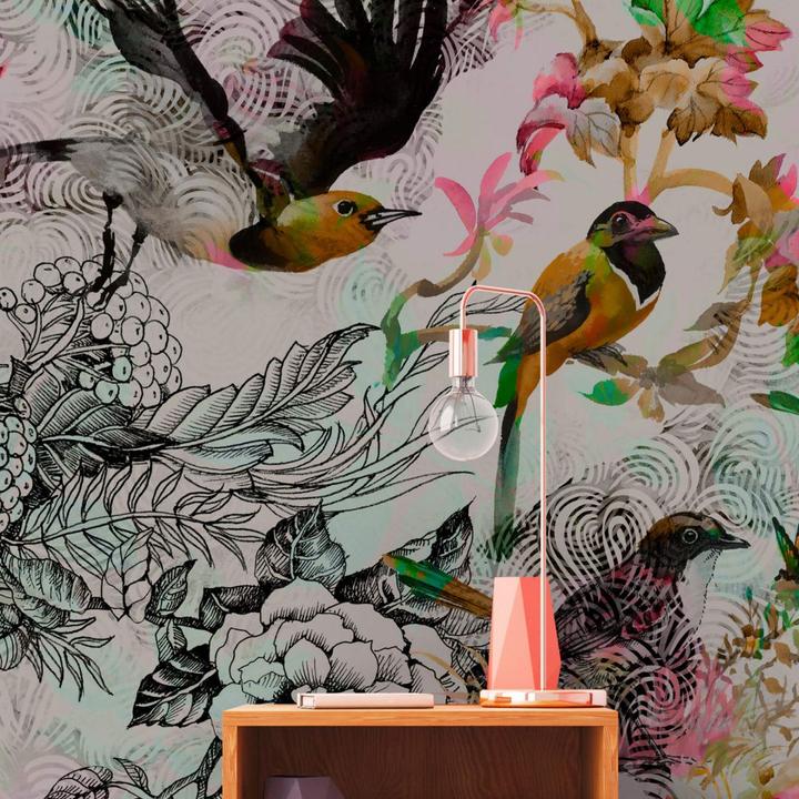 Livingwalls Walls by Patel funky birds 1 (270 x 400 cm)