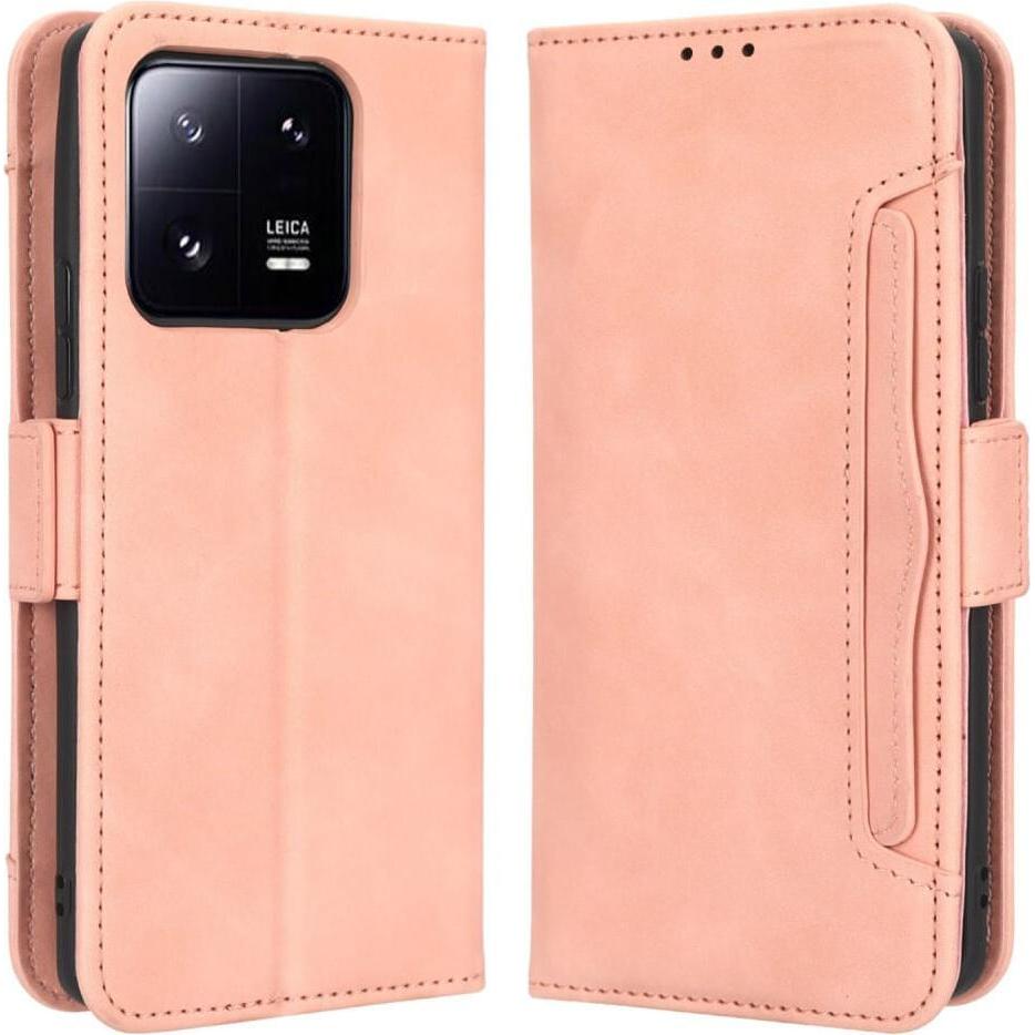 Cover-Discount Xiaomi 13 - Etui mit vielen Kartenfächer rosa (Xiaomi 13), Smartphone Hülle, Rosa