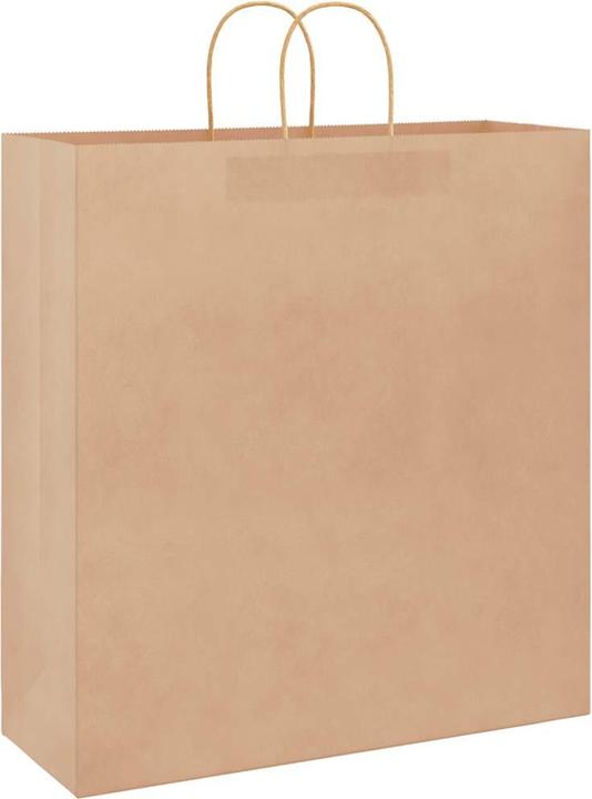 Produktbild vidaXL Kraftpapiertüten 50 Stk. mit Henkel Braun 45x17x48 cm Papiertüte (50x)