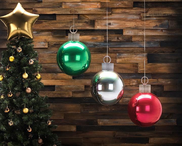 Produktbild Amscan Weihnachtsballon Orbz Weihnachtskugel in rot - leer für Luftfüllung (5 x)