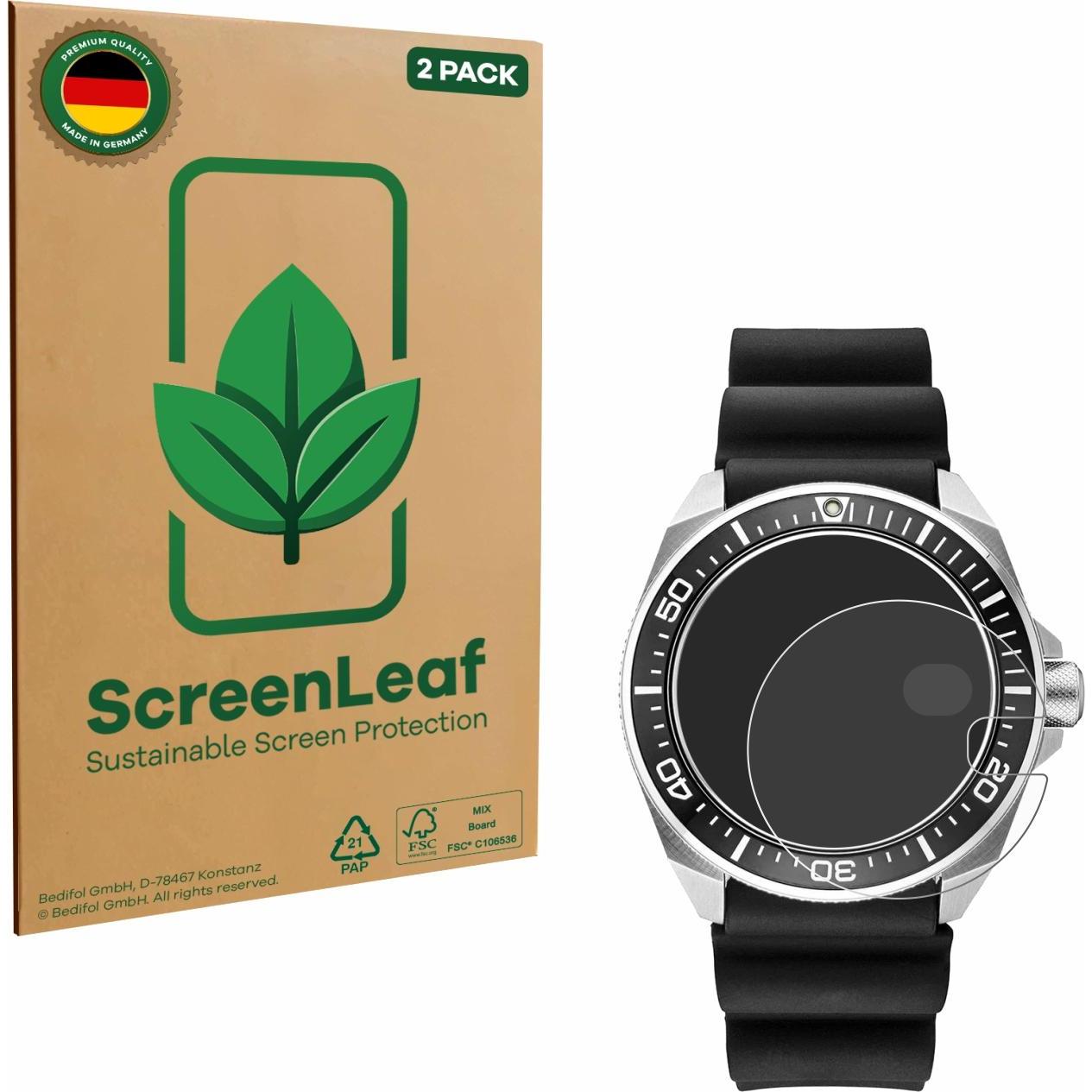 ScreenLeaf Pellicola protettiva, Proteggi Schermo Sostenibili, Clear, Antigraffio, Pellicola protettiva per smartwatch, Trasparente
