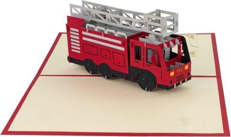 Image du produit Hervorragend 3D Pop-up Karte Feuerwehr rot (1 pcs)