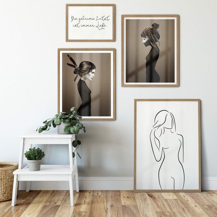 Image du produit Trenddeko Lineart - Courbes féminines (24 x 30 cm)