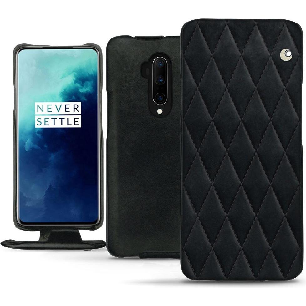 Noreve Lederschutzhülle vertikal (OnePlus 7T Pro), Smartphone Hülle, Schwarz