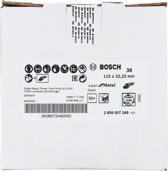 Immagine prodotto Bosch Professional Zubehör Disco in fibra R444, Expert for Metal (36)