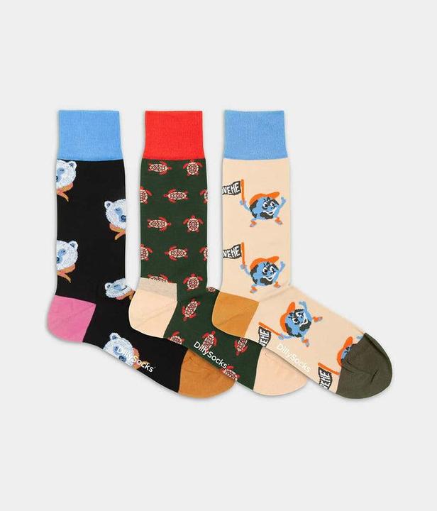 Actual product image DillySocks Around the World (pack of 3, 41 - 46)