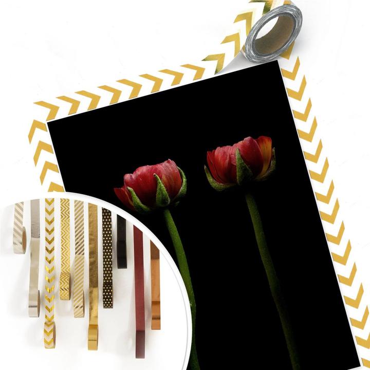 Produktbild Trenddeko Zwei rote Ranunkeln (30 x 40 cm)