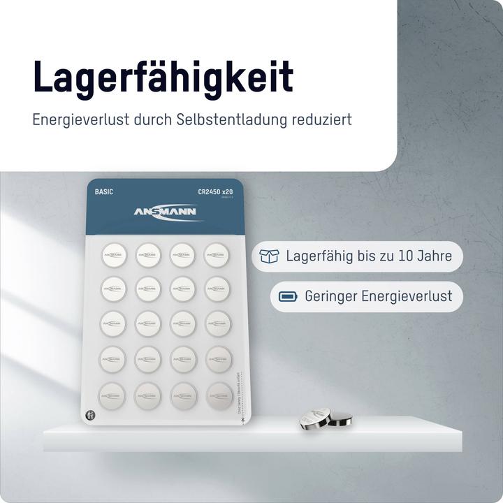 Produktbild Ansmann Basic (20 Stk., CR2450, 600 mAh)