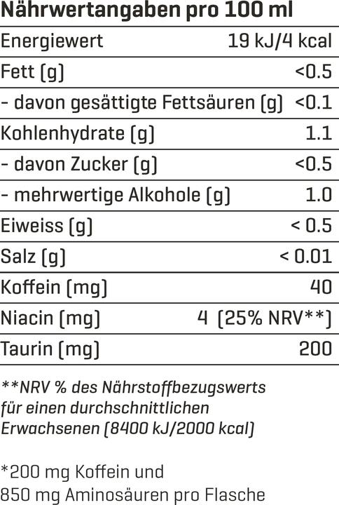 Nährwerte und Zutaten Nutriathletic Sports Water Boost (Zitrone, Ananas, 12 x)