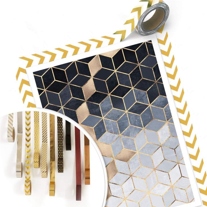 Image du produit Trenddeko Géométrie bleue (24 x 30 cm)