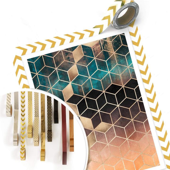 Image du produit Trenddeko Géométrie vert doré (80 x 100 cm)