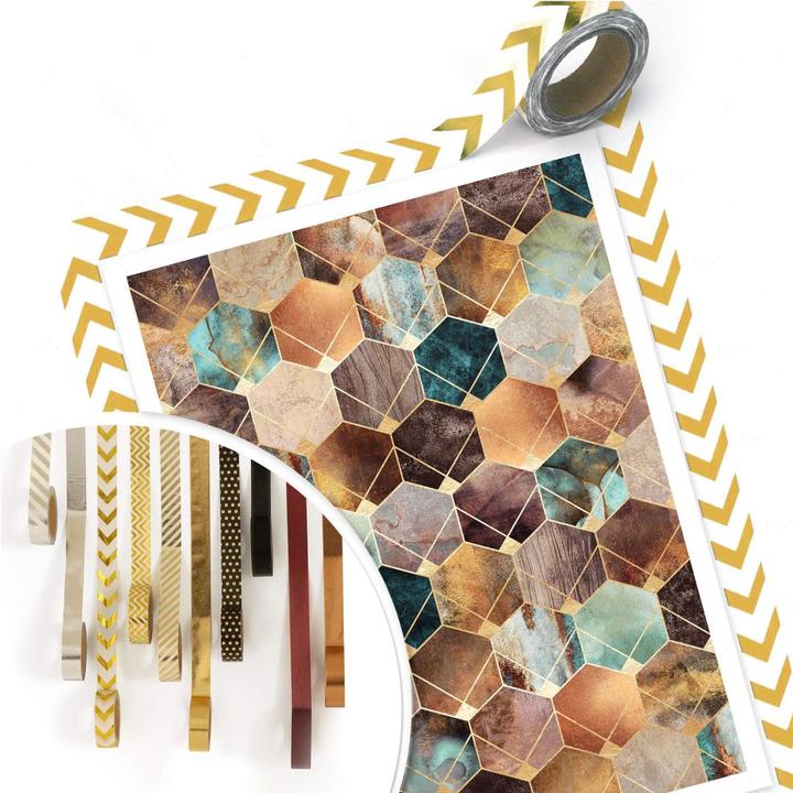 Immagine prodotto Trenddeko Esagoni: oro e rame (30 x 40 cm)