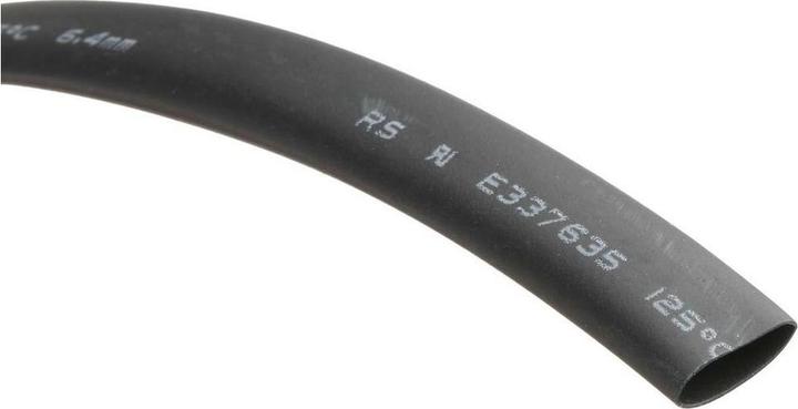 Actual product image RS PRO Black low shrink temp tube 6.4mm i/d