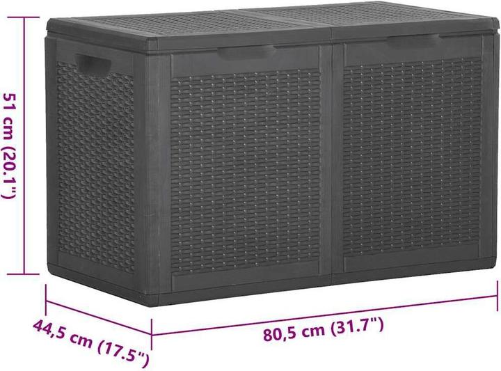 Actual product image vidaXL Garten-Aufbewahrungsbox