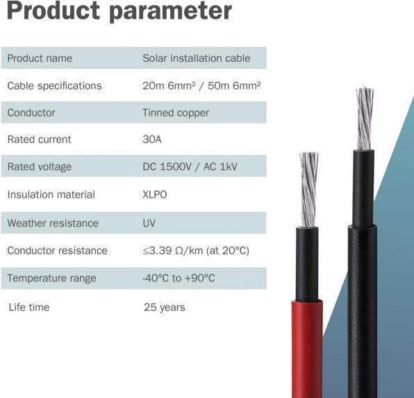 Image du produit Digitus Solar Installationskabel,H1Z2Z2-K,6sqmm,PV 20m,schwarz,solarpanel,inverter,chargecontroller (Câble solaire)