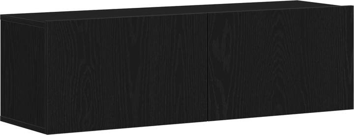Image du produit vidaXL 3-teiliges Wand-Montage TV-Schrank Set Schwarz Eichenholz Spanplatte (130.50 x 30 x 140 cm)