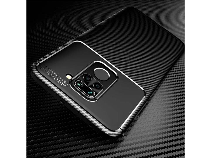 Actual product image Screenguard Xiaomi Redmi Note 9 Cover Carbon Design TPU Case (Xiaomi Redmi Note 9)