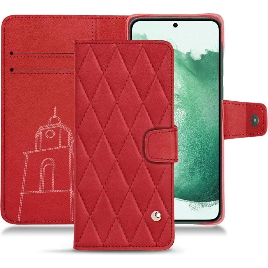 Thumbnail - Noreve Lederschutzhülle Wallet (Samsung Galaxy S22+ 5G), Smartphone Hülle, Rot