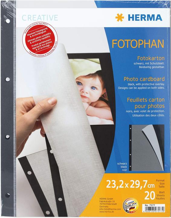 HERMA Fotokarton (230 g/m², 232 x 297 mm, 20 x)