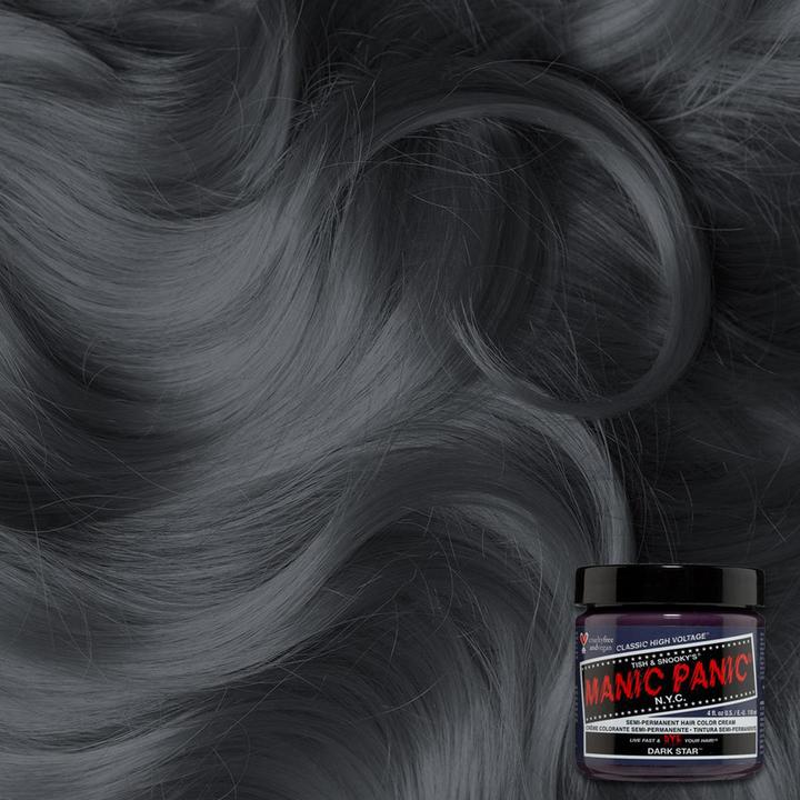 Immagine prodotto Manic Panic Tintura per capelli grigio scuro Star Classic ad alta tensione Colore semipermanente molto profondo (Stella Nera)